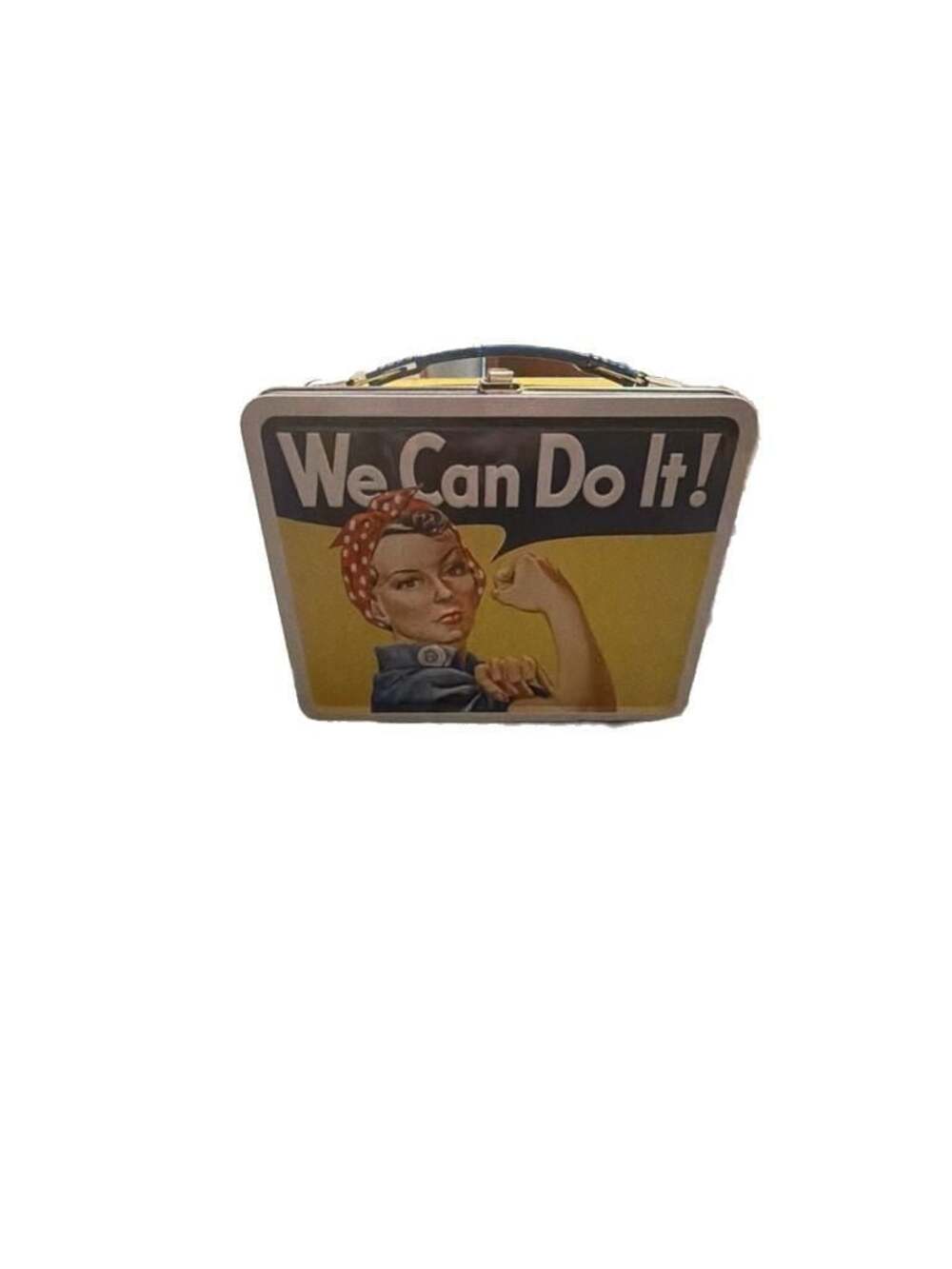 Rosie the Riveter 'We Can Do It!' Metal Tin Tote Lunch Box